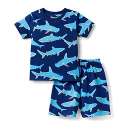 Babyhug 100% Cotton Knit Half Sleeves Sea Life Printed Co-Ords T-Shirt & Shorts Night Suit - Navy Blue
