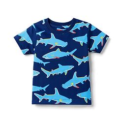 Babyhug 100% Cotton Knit Half Sleeves Sea Life Printed Co-Ords T-Shirt & Shorts Night Suit - Navy Blue