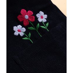 Babyhug Woven Full Sleeves Floral Printed & Embroidered Frock With Inner Tee - Multicolor