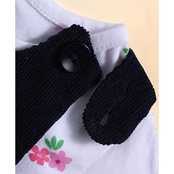 Babyhug Woven Full Sleeves Floral Printed & Embroidered Frock With Inner Tee - Multicolor