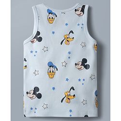Babyhug Disney Single Jersey Knit Sleeveless Vest with Mickey Mouse Graphics Pack of 2-  White