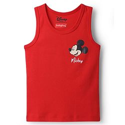 Babyhug Disney Single Jersey Knit Sleeveless Vests With Mickey Mouse Graphics Pack of 2 - Multicolor