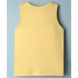 Babyhug Disney Single Jersey Knit Sleeveless Striped Vest With Winnie the Pooh Graphic Pack of 2 - White & Yellow