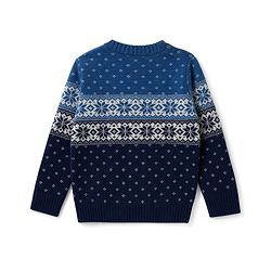 Babyhug Knit Full Sleeves Sweater Set With Cap & Floral Design - Blue