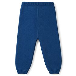 Babyhug Knit Full Sleeves Sweater Set With Cap & Floral Design - Blue