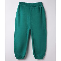 Babyhug Knit Full Sleeves Sweater Set with Cap and Zebra Applique - Green