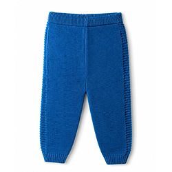 Babyhug Knit Full Sleeves Striped Hooded Sweater Set -Blue