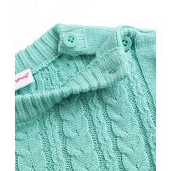 Babyhug Knit Full Sleeves Cable Knit Pullover - Rust Orange