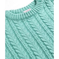 Babyhug Knit Full Sleeves Cable Knit Pullover - Rust Orange