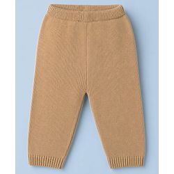 Babyhug Knit Full Sleeves Sweater Set - White & Beige