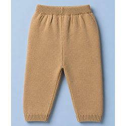 Babyhug Knit Full Sleeves Sweater Set - White & Beige