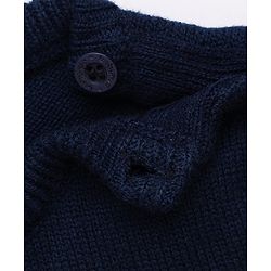 Babyhug Knit Sweater Sets with Full Sleeves and Striped Print in Red for 0-3 Months