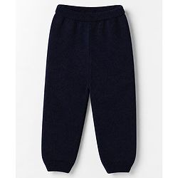 Babyhug Knit Full Sleeves Striped Sweater Set - Navy Blue