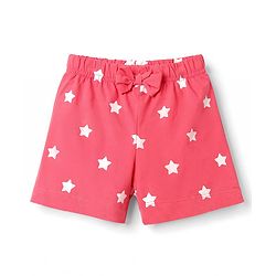 Babyhug 100% Cotton Knit Half Sleeves T-Shirt & Shorts Night Suit with Bear Print - Dark Pink