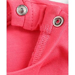 Babyhug 100% Cotton Knit Half Sleeves T-Shirt & Capri Night Suit Unicorn Print - Pink