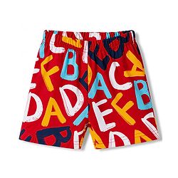 Babyhug 100% Cotton Knit Half sleeves T-shirts & Shorts Night Suit With Alphabets Print - Red