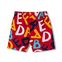 Babyhug 100% Cotton Knit Half sleeves T-shirts & Shorts Night Suit With Alphabets Print - Red