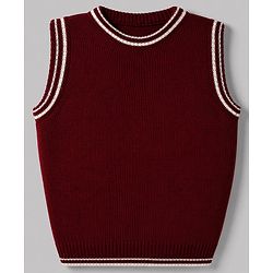 Babyhug Knit Sleeveless Solid Color Pullover Sweater Vest - Maroon