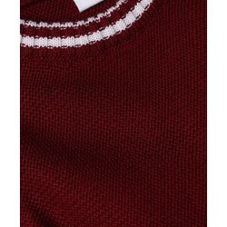 Babyhug Knit Sleeveless Solid Color Pullover Sweater Vest - Maroon