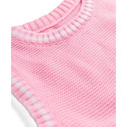 Babyhug Knit Sleeveless Solid Color Pullover Vest - Pink