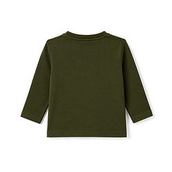 Babyhug 100% Cotton Knit Full sleeves T-Shirts & Pyjama Night Suit With Champion & Star Print - Dark Green