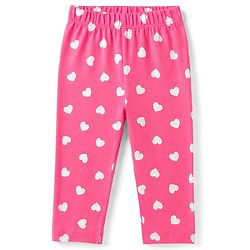 Babyhug 100% Cotton Knit Full Sleeves T-Shirt & Pyjama Night Suit With Cupcake & Heart Print - Pink