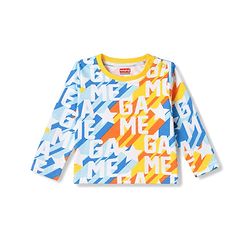 Babyhug 100% Cotton Knit Full Sleeves T-Shirt & Pyjama Co-Ord Night Suit With Text Print - Multicolor