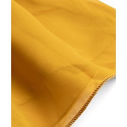 Babyhug Georgette Woven Sleeveless Kurta & Salwar Set With Dupatta - Mustard