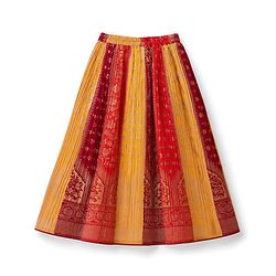 Babyhug Brocade Woven Sleeveless Lehenga Choli & Dupatta Set With Embellishment - Yellow