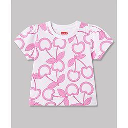 Babyhug 100% Cotton Knit Half Sleeves T-Shirts With Heart & Text Print Pack of 3 - Multicolor