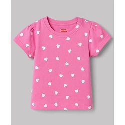 Babyhug 100% Cotton Knit Half Sleeves T-Shirts With Heart & Text Print Pack of 3 - Multicolor