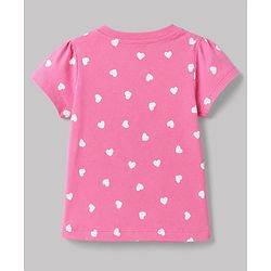 Babyhug 100% Cotton Knit Half Sleeves T-Shirts With Heart & Text Print Pack of 3 - Multicolor