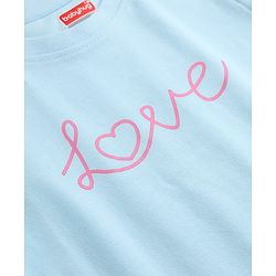 Babyhug 100% Cotton Knit Half Sleeves T-Shirts With Heart & Text Print Pack of 3 - Multicolor