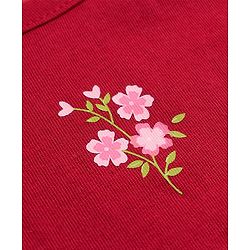 Babyhug 100% Cotton Single Jersey Knit Slips with Floral Print Pack of 3 - White Red Pink