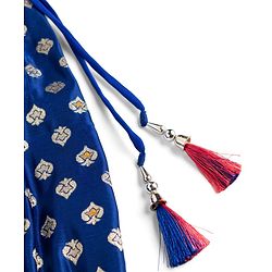 Babyhug Woven Half Sleeves Brocade Floral Zari Embroidered Lehenga Choli and Dupatta Set - Blue
