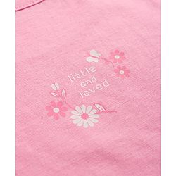Babyhug 100% Cotton Single Jersey Knit Sleeveless Slips With Floral Print Pack of 3 - White, Blue & Pink