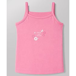 Babyhug 100% Cotton Single Jersey Knit Sleeveless Slips With Floral Print Pack of 3 - White, Blue & Pink