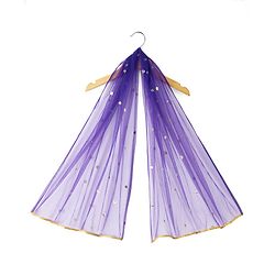 Babyhug Woven Brocade Half Sleeves Printed Choli & Lehenga Set With Dupatta - Purple