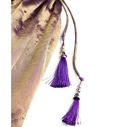 Babyhug Woven Brocade Half Sleeves Printed Choli & Lehenga Set With Dupatta - Purple