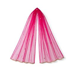Babyhug Woven Sleeveless Brocade Floral Foil Print Lehenga Choli and Dupatta Set - Fuchsia