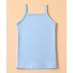 Babyhug 100% Cotton Single Jersey Knit Sleeveless Floral Printed Slips Pack of 3 - Blue, Green & White