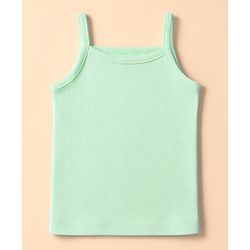 Babyhug 100% Cotton Single Jersey Knit Sleeveless Floral Printed Slips Pack of 3 - Blue, Green & White