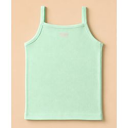 Babyhug 100% Cotton Single Jersey Knit Sleeveless Floral Printed Slips Pack of 3 - Blue, Green & White