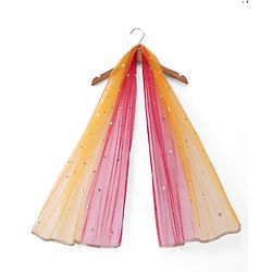 Babyhug Brocade Woven Half Sleeves Embellished Choli & Lehenga Set With Dupatta - Fuchsia