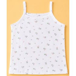 Babyhug 100% Cotton Single Jersey Knit Sleeveless Polka Dots & Floral Print Slips Pack of 3 - Purple White & Pink