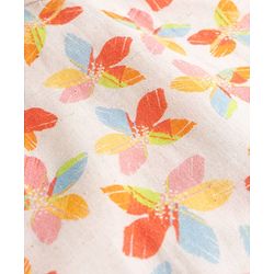 Babyhug 100% Cotton Cambric Woven Full Sleeves Hakkoba Floral Printed Kurta Pajama Set - Off White