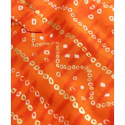 Babyhug 100% Cotton Cambric Woven Full Sleeves Bandhani Printed Kurta Pajama Set - Orange