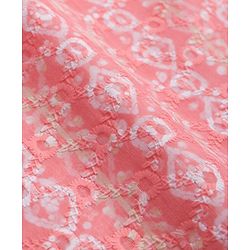 Babyhug 100% Cotton Cambric Woven Full Sleeves Hakkoba Printed Kurta Dhoti Set - Peach