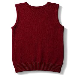 Babyhug Knit Sleeveless Solid Colour Front Open Sweater- Maroon