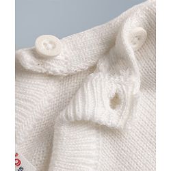 Babyhug Knit Full Sleeves Striped Sweater Set - Blue & White